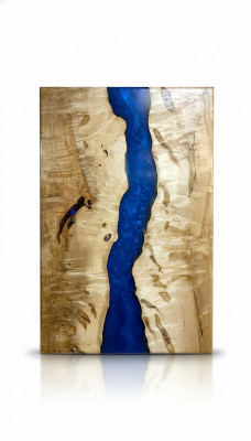 Dëscher Iessdësch Design Dësch Modern Mier Ozean Floss Miwwelen 200x90 Epoxyd Harz