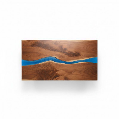 Iessdësch Design Dësch Modern Dëscher Mier Ozean Floss Miwwelen 220x90 Epoxy Harz