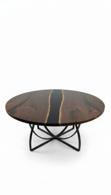 Dësch Iessdësch Dëscher Epoxidharz Epoxy Echt Holz Massiv Design Miwwel 150x150