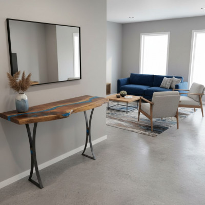Konsolendësch Design Dësch Kommode Handgemaachter Epoxyharz Dëscher
