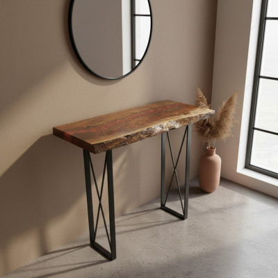 Handaarbecht massiver Couchtisch Designer Dësch Epoxid Konsole Dëscher