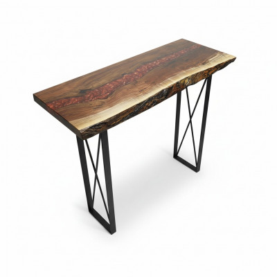 Handaarbecht massiver Couchtisch Designer Dësch Epoxid Konsole Dëscher