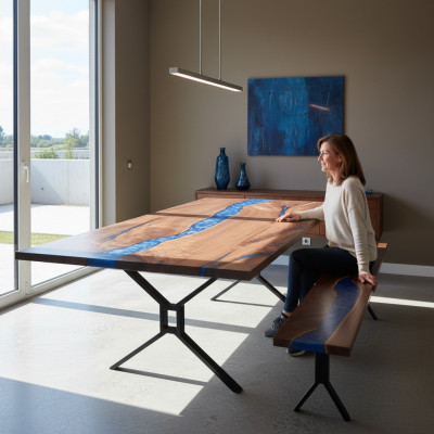 Design Dësch Bänk Iessdësch Kichendësch Dëscher Bänken Massiv Massivholz Wunnzëmmer