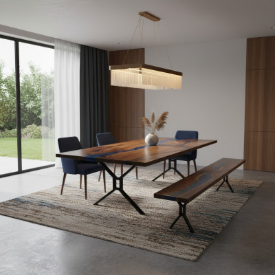 Design Dësch Bänk Iessdësch Kichendësch Dëscher Bänken Massiv Massivholz Wunnzëmmer