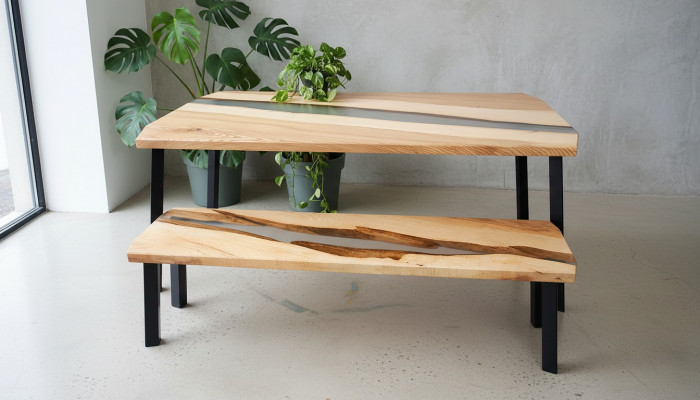 Konsolendësch Bäisedësch Sideboard Konsolendësch Wanddëscher Epoxy Nei Epoxid