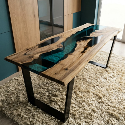 Epoxidharz Konsolendësch Designer Dëscher Luxus Wunnzëmmer Miwwelen