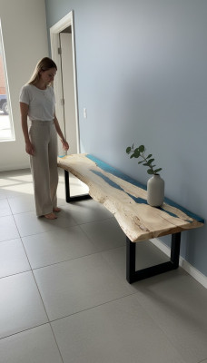 Konsolendësch Niewendësch Epoxy Dësch Sideboard Konsolendësch Wanddëscher Epoxy Nei