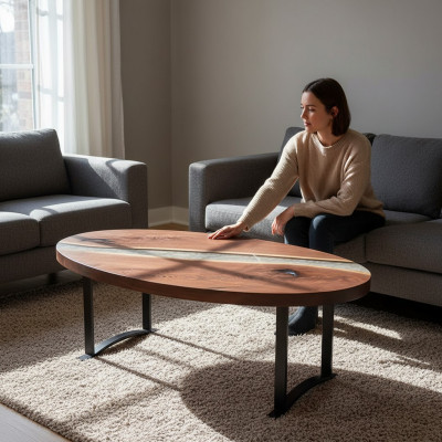 Konferenzdësch Versammlungsdëscher Design Dësch Epoxidharz Kichendësch