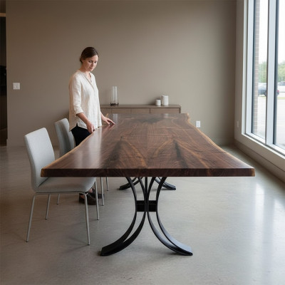 Luxus Iessdësch Echt Holz Designer Kichendësch Massiv Dëscher 1m² Präis