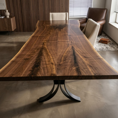 Luxus Iessdësch Echt Holz Designer Kichendësch Massiv Dëscher 1m² Präis