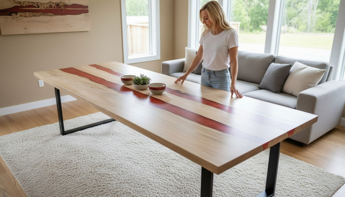 Epoxidharz Epoxy Floss Moossfabrikatioun Dësch Echt Holz Präis 1m² Dëscher Harz