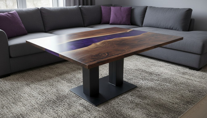 Dësch Epoxidharz Epoxy Resin Flësseg Echt Holz Präis 1qm Dëscher Moosaarbecht
