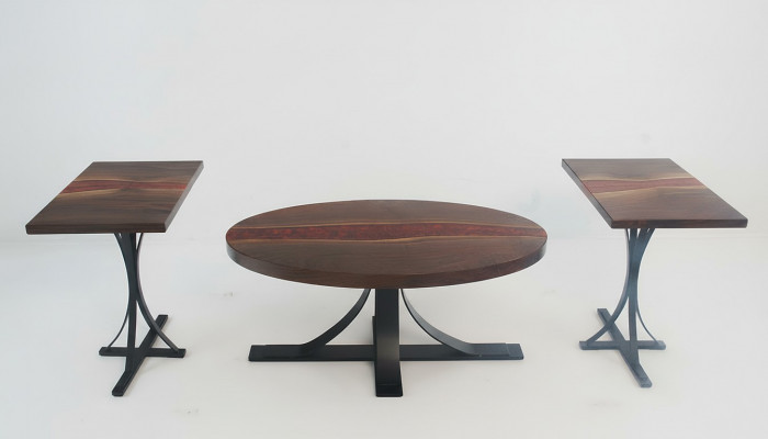 Niewentstull Designer Dësch Couchtisch Handgemaacht Präis 1m² Nei