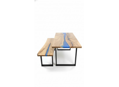 Design Dësch Bank Iessdësch Kichendësch Wunnzëmmer Dëscher Banken Massiv Epoxy nei