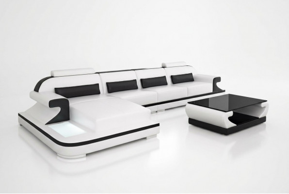 Ledercouch Eckcouch Polstergarnitur Sofa Polster Couch Eckgarnitur Wunnlandschaft