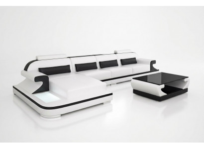Ledercouch Eckcouch Polstergarnitur Sofa Polster Couch Eckgarnitur Wunnlandschaft