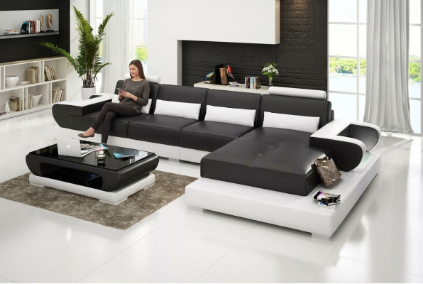 Canapé Liederkanapé Eckcouch Polstergarnitur Couch Eckgarnitur Wunnlandschaft Polster