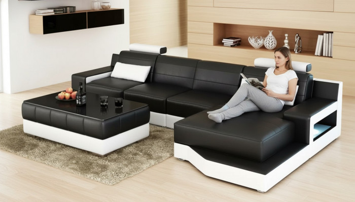 Ecksofa L-Form Modern Sofa Lieder-Sofa Ecksofa Polster Designer-Sofa