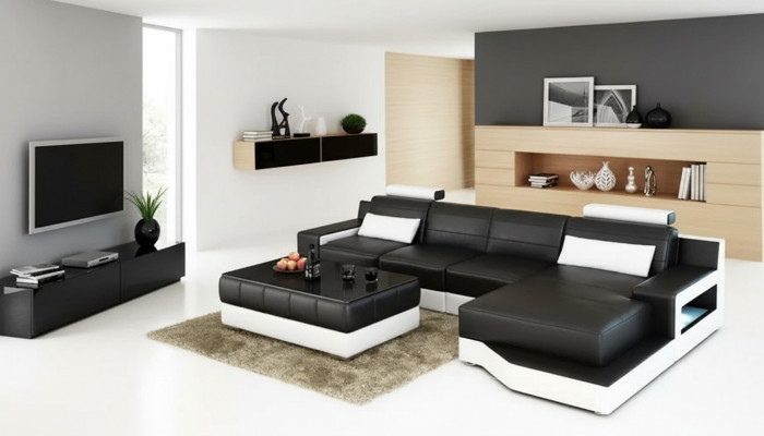 Ecksofa L-Form Modern Sofa Lieder-Sofa Ecksofa Polster Designer-Sofa
