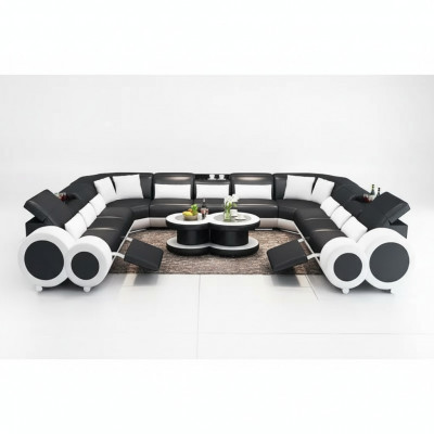 Eckcouch U-Form Modern Liederstullen Couchë Polstersofas Designersofa Garnitur