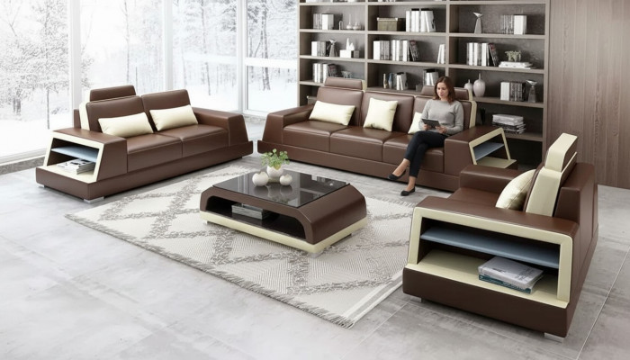 Design Sofa Sofagarnitur 321 Sëtz Couchtisch Garnituren Lieder Set Grupp 4-teileg