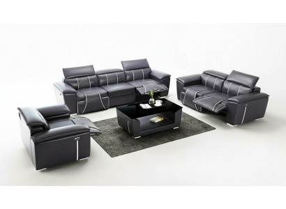 Sëtzgarnitur 321 Set Design Sofa Canapéen Polstersessel Couch Modernen Dësch Nei