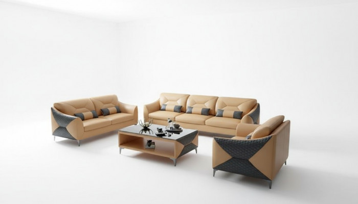 Sofagarnitur 321 Sëtzer Set Design Sofa Couchen Couch Luxus Neit Design Polster