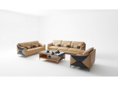 Sofagarnitur 321 Sëtzer Set Design Sofa Couchen Couch Luxus Neit Design Polster
