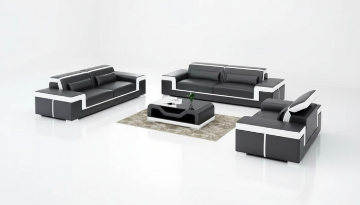 Design Sofagarnitur 321 Sëtzer Set Design Sofa Polster Canapéë Couch Luxus Nei