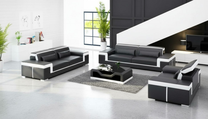 Wunnlandschaft Canapé Sofa Garnitur 321 Sëtzer Ecksofa Polsterset Designer Garnitur