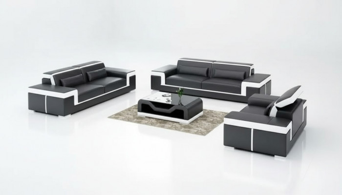 Wunnlandschaft Canapé Sofa Garnitur 321 Sëtzer Ecksofa Polsterset Designer Garnitur