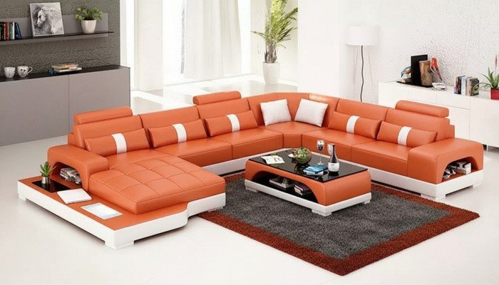 Eckcouch Sofa Polster Eckgrupp Wohnlandschaft Ledersofa Couchen Sofas U-Form