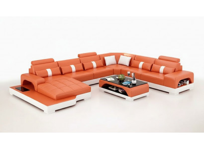 Eckcouch Sofa Polster Eckgrupp Wohnlandschaft Ledersofa Couchen Sofas U-Form
