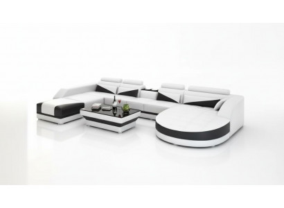 Eckgarnitur Sofa Polster Eckgruppé Wunnlandschaft Ledersofa Couchen Sofaen 2tlg.