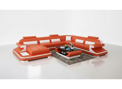 Ecksofa Wohnlandschaft Eckcouch Eckgarnitur Sofa L-Form Ledersofa Couch Polster.
