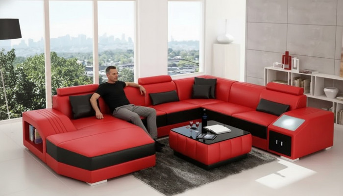 Liederdivan Designer Divan Ecke Sofa U-Form Modernen Divan Liederdivan Ecke Sofa Polster
