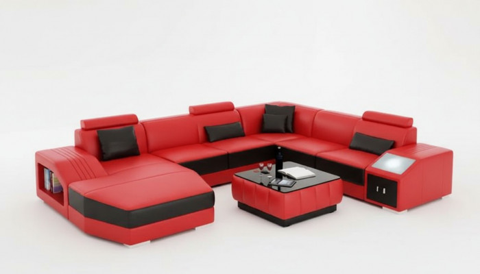 Liederdivan Designer Divan Ecke Sofa U-Form Modernen Divan Liederdivan Ecke Sofa Polster