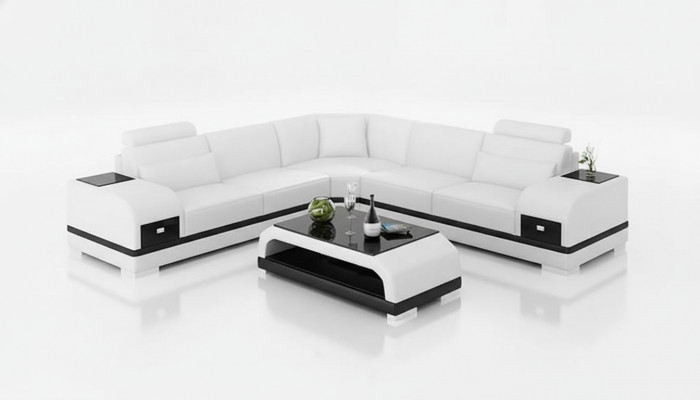 Design Lieder-Garnitur Couchen Eckcouch Sofa Polstersofas Liedercouch Wunnzëmmer