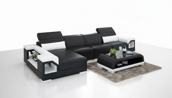Design Couchen Eckcouch Ledergarnitur Sofa Polster Sofas Ledercouch Wunnzëmmer