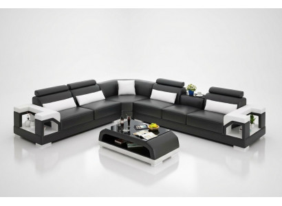 Ecksofa Canapé Polster Eckgarnitur Sofa Garnituren Eckledersofa Wunnlandschaft