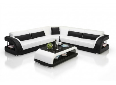 Ledercouch Design Wunnzëmmer Couchen Bëlleg Polstermiwwele Sëtzgruppe Sofa Neien