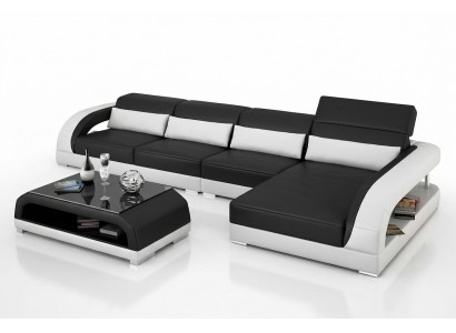 Design Eckcouch Ecksofa Wunnzëmmer Modern Liederpolster Couch Sofa