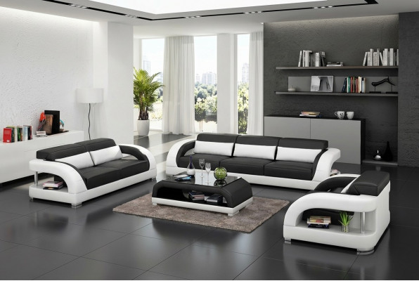 Wunnlandschaft Sofagarnitur 3+2+1 Sëtzer Designer-Sofa Lieder-Sofa Modern Sofa