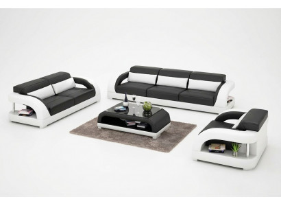 Wunnlandschaft Sofagarnitur 3+2+1 Sëtzer Designer-Sofa Lieder-Sofa Modern Sofa
