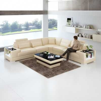 Design Wohnzimmer Sofa Miwwelen Eckcouch Ecksofa Liederpolster Couch