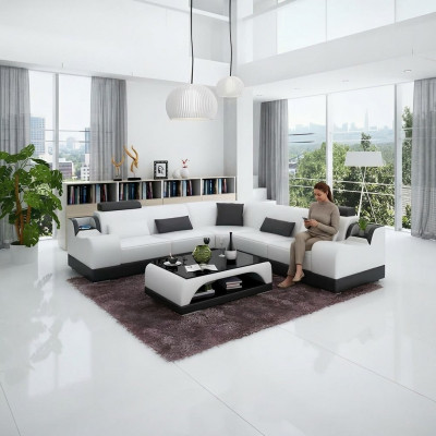 Ecksofa Modernen Eckcanapé Design Wunnzëmmer Miwwelen Liederpolster Canapé