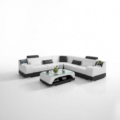 Ecksofa Modernen Eckcanapé Design Wunnzëmmer Miwwelen Liederpolster Canapé