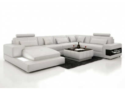 Ecksofa Polster Ledersofa Designer-Sofa Ecksofa U-Form Modernt Sofa