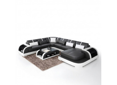 Ecksalon, Ecksofa, gepolstert Eckcouch, modern Wunnzëmmer Sofa, Couch