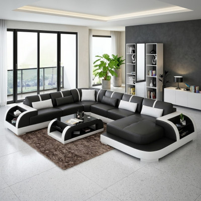 Wunnzëmmer Lieder XXL Canapé Sofa Landschaft modern Designer Polster.